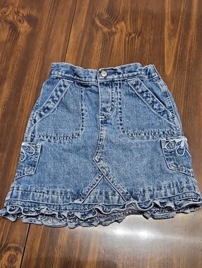 Carter's Denim Ruffle Hem Girls Skirt - Blue